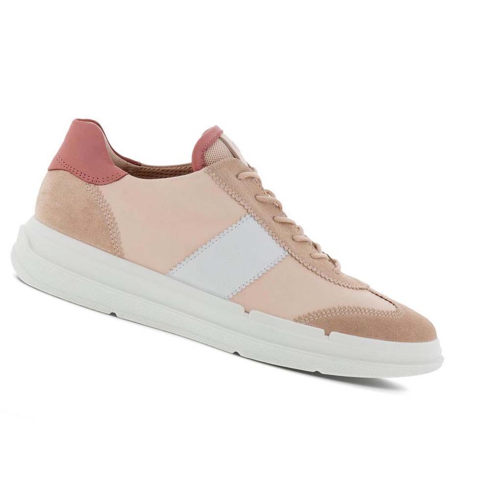 Women\'s Ecco Soft X Retro-inspired Sneakers Pink / Rose / White | Canada 253ZUT